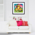 Framed Frog Wall Art,Frog in Meditation as Buddha Painting Picture Prints,Home Wall Decor